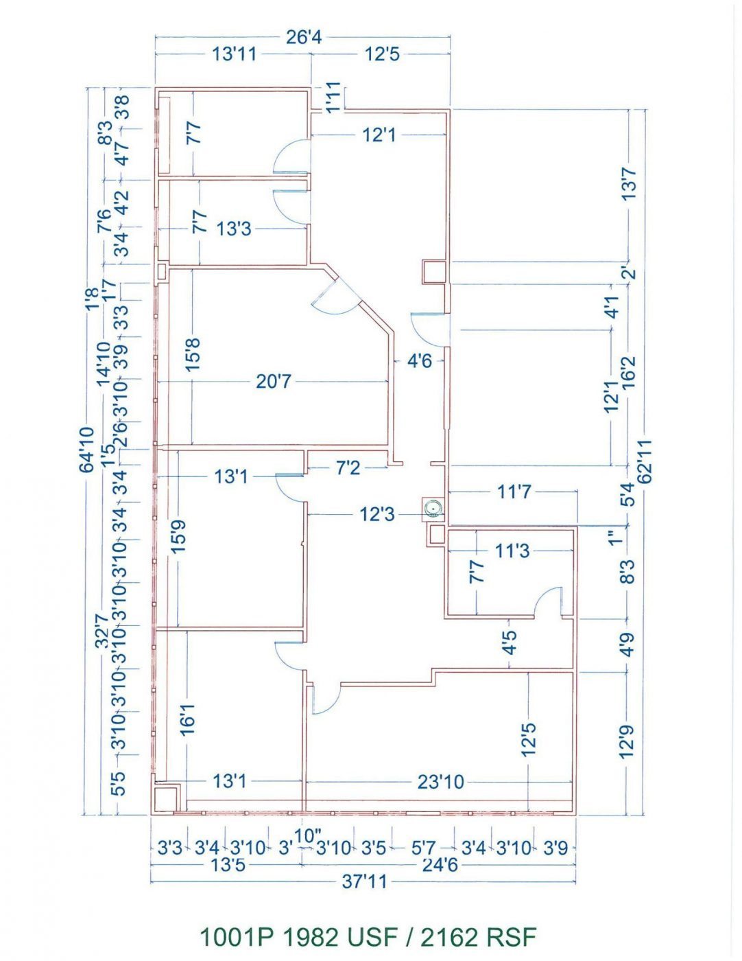 Floor Plan for unit 1001P at 20755 Greenfield Rd - 10th Floor Southfield, MI 48075