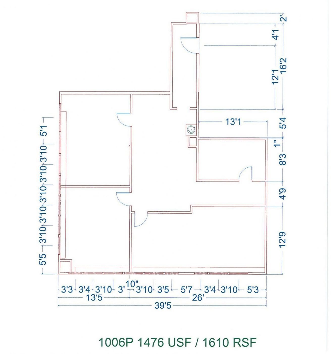 Floor Plan for unit 1006P at 20755 Greenfield Rd - 10th Floor Southfield, MI 48075