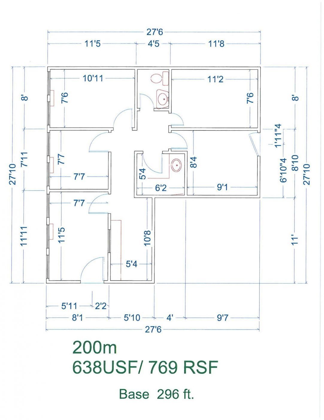 Floor Plan for unit 200M at 20905 Greenfield Rd - 2nd Floor Southfield, MI 48075