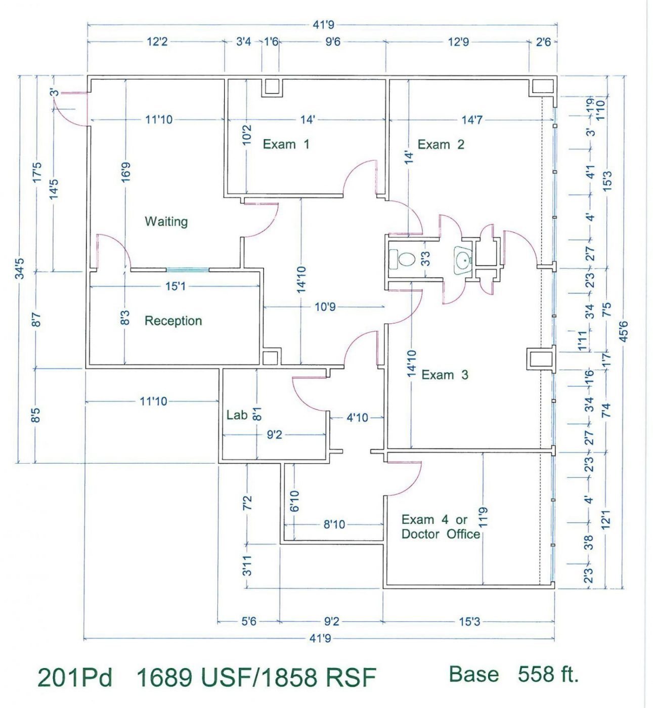 Floor Plan for unit 201P at 20755 Greenfield Rd - 2nd Floor Southfield, MI 48075