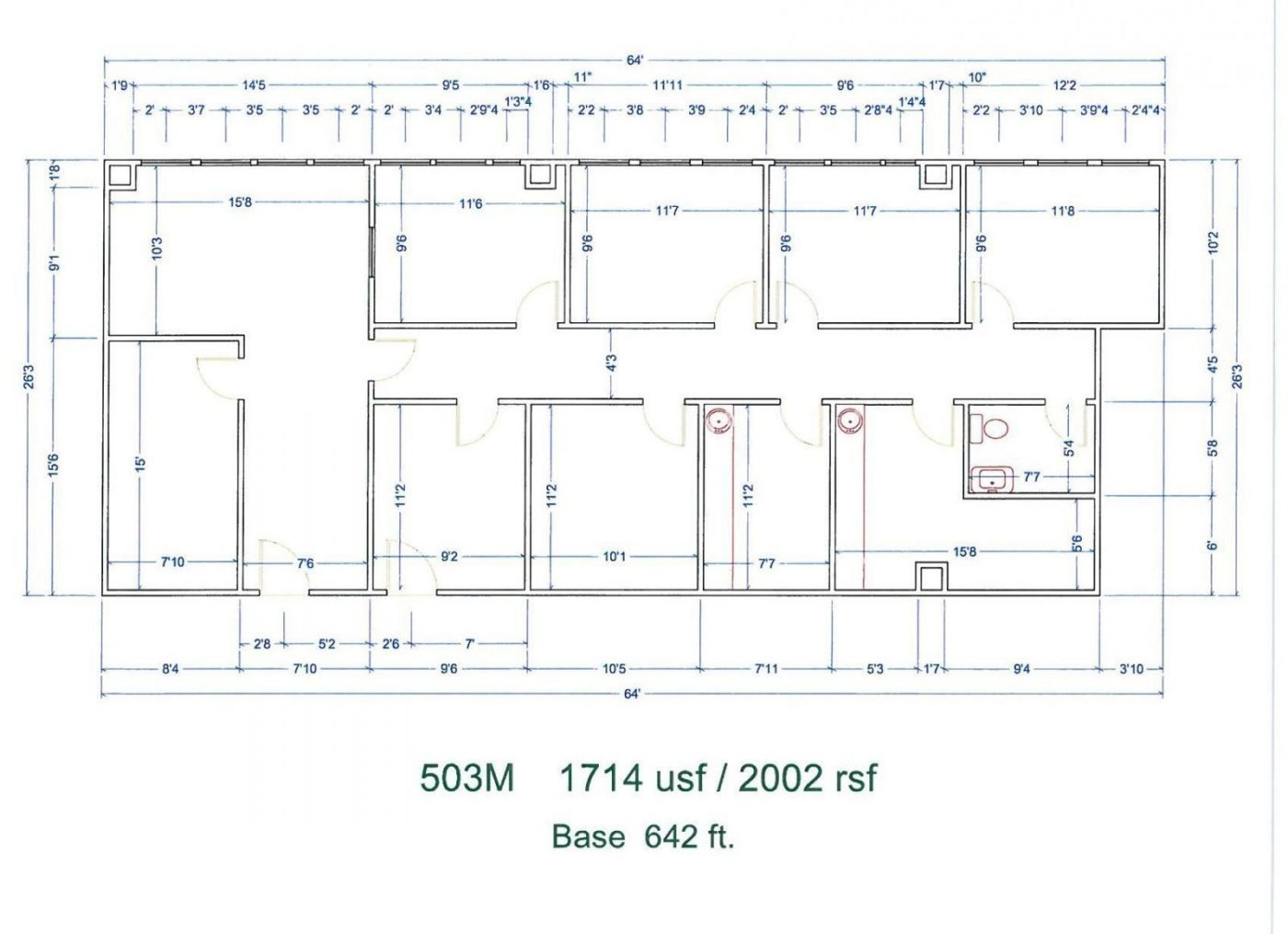 Floor Plan for unit 503M at 20905 Greenfield Rd - 5th Floor Southfield, MI 48075