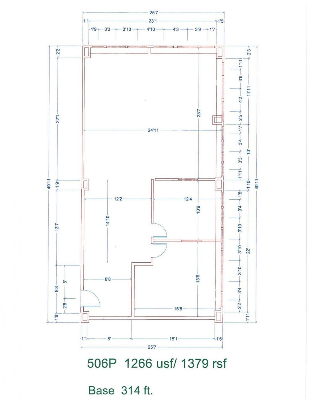 Floor Plan for unit 506P at 20755 Greenfield Rd - 5th Floor Southfield, MI 48075