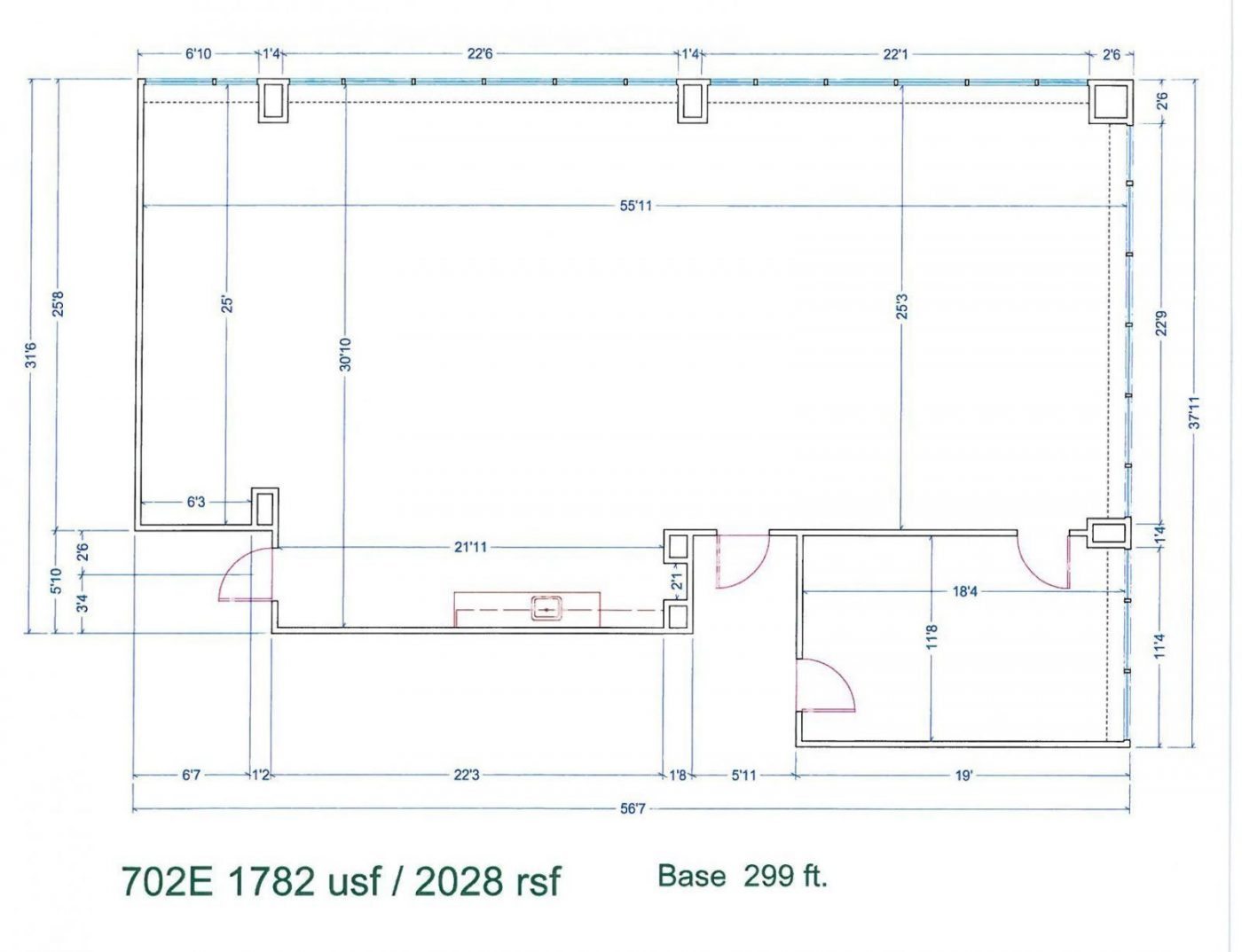 Floor Plan for unit 702E at 15565 Northland Dr Southfield, MI 48075