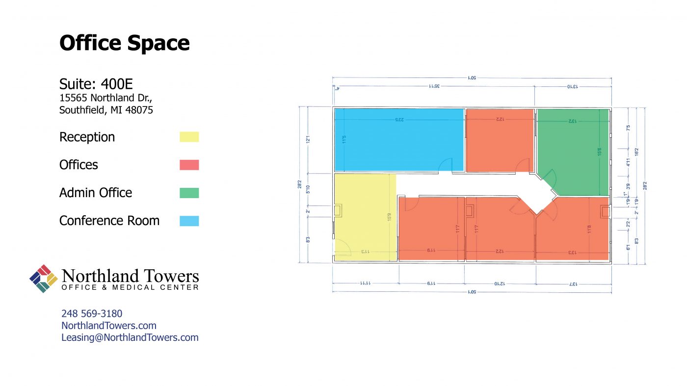 400 E Office Space - Highlighted Floor Plan