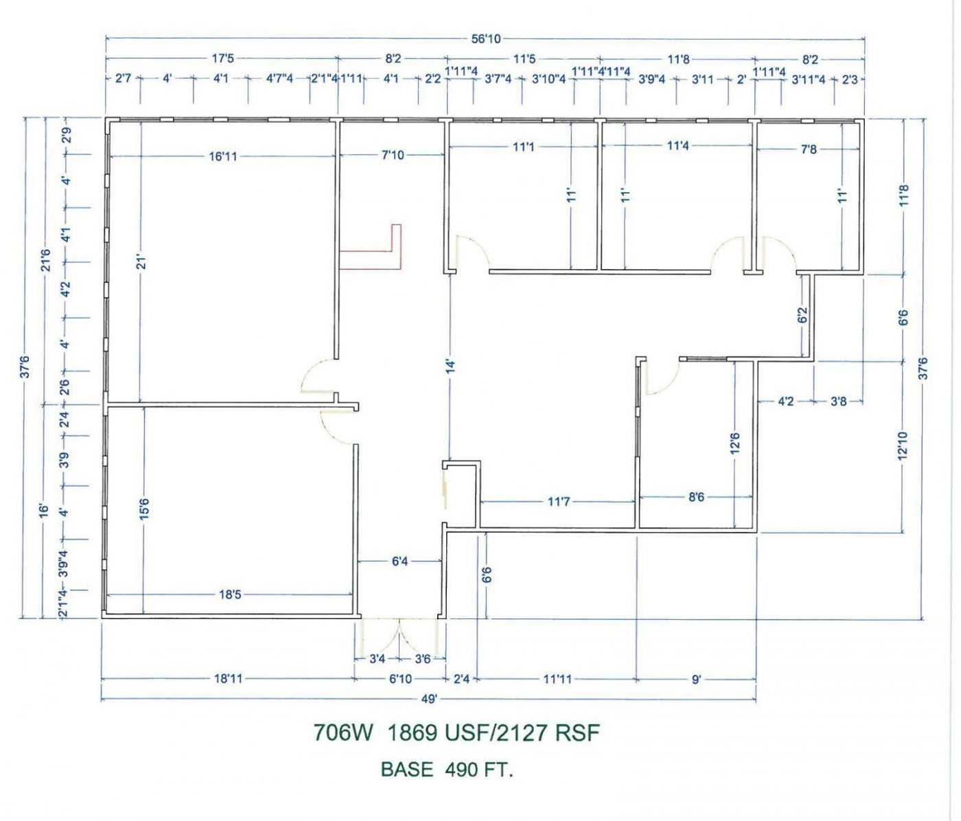 Floor Plan for unit 706W at 15565 Northland Dr Southfield, MI 48075