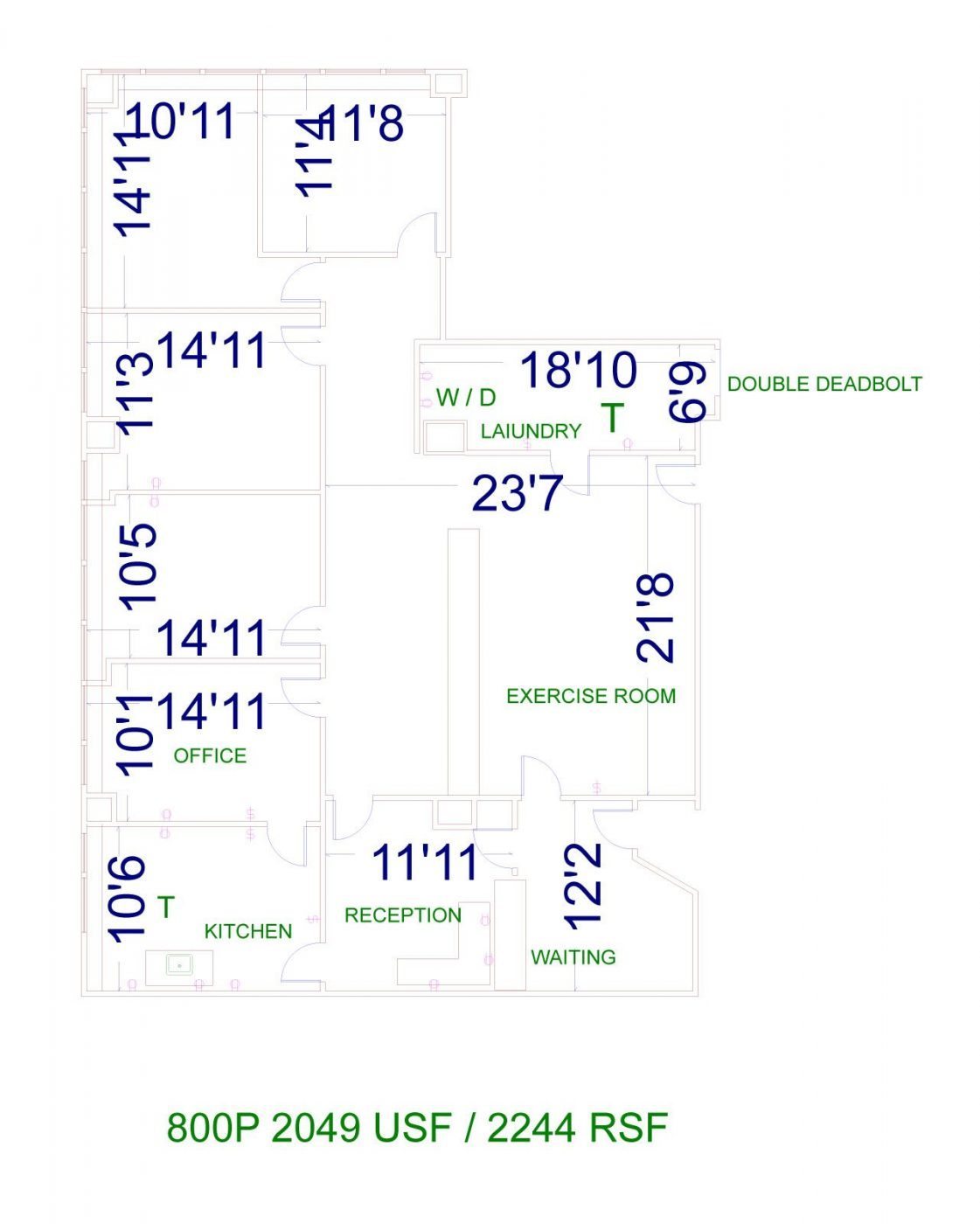 Floor Plan for unit 800P at 20755 Greenfield Rd - 8th Floor Southfield, MI 48075