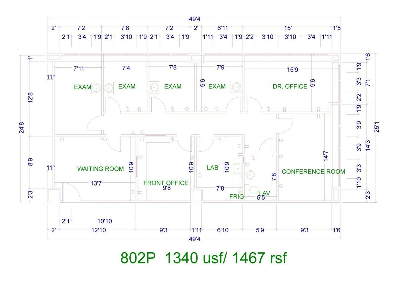 Floor Plan for unit 802P at 20755 Greenfield Rd - 8th Floor Southfield, MI 48075