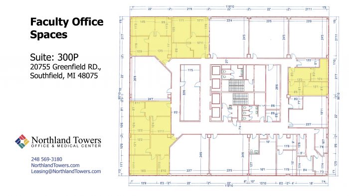 School space for lease featuring faculty offices