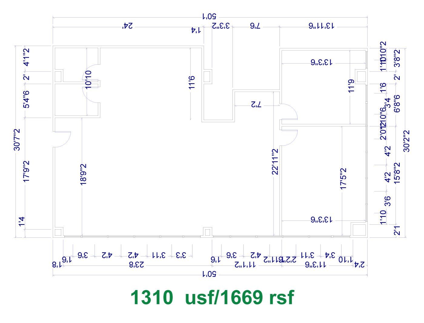 Floor Plan for unit 101W at 15565 Northland Dr Southfield, MI 48075